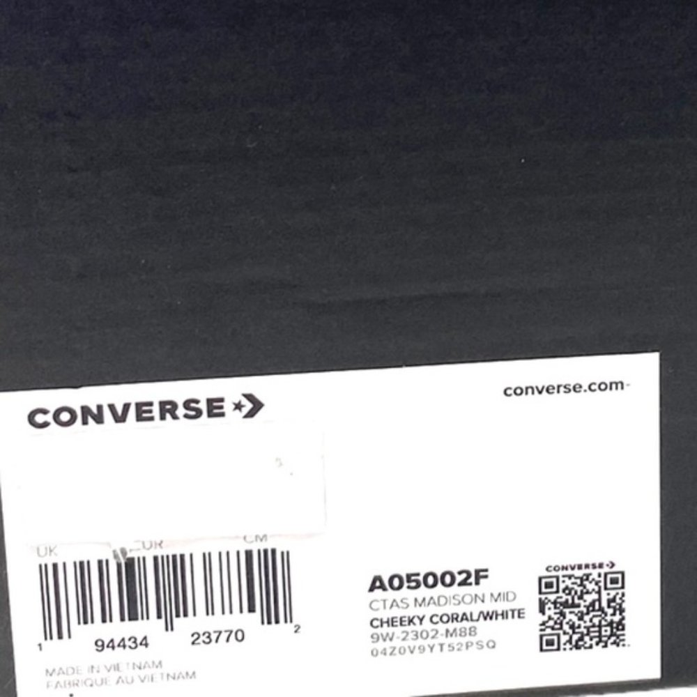 Converse Chuck Taylor All Star Madison Mid Sneakers Women's Coral Canvas A05002F - Picture 8 of 9